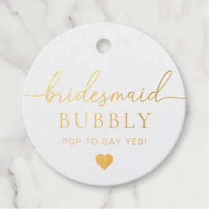 Bruidsmeisje Voorstel Foil Favor Label