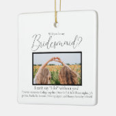 Bruidsmeisje voorstel foto favoriete herinneringen keramisch ornament (Links)