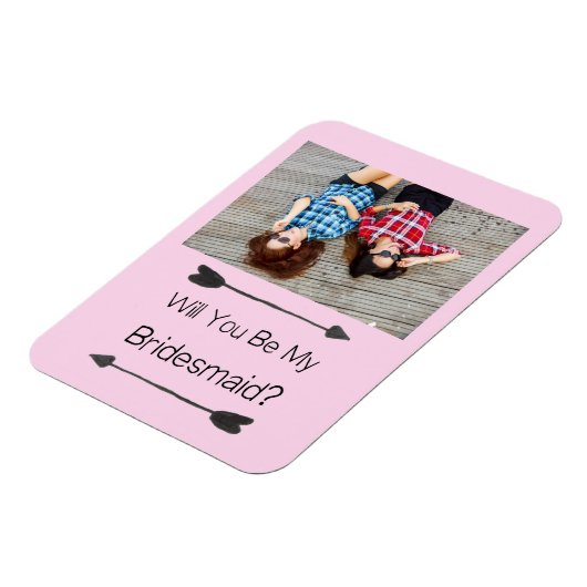 bruidsmeisje voorstel foto magneet (Linkerzijde)