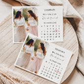 Bruidsmeisje voorstel fotokalender Sjabloon Kaart