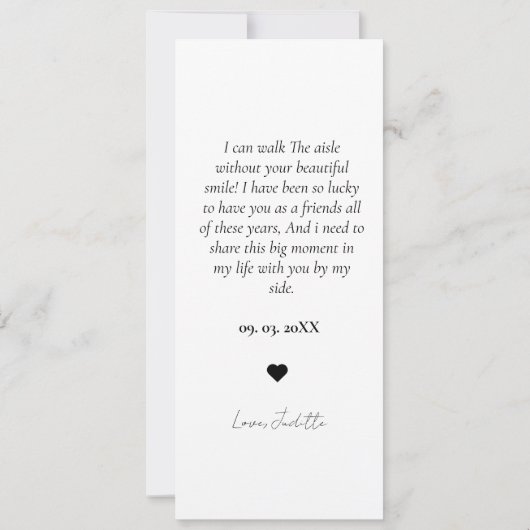 bruidsmeisje voorstel fotostrip fotocabine save the date (Achterkant)