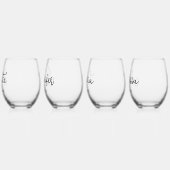 bruidsmeisje voorstel geschenk aangepaste wijn gla wijnglas zonder voet (Links)