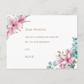 Bruidsmeisje voorstel glamour zal je mijn bruidsme briefkaart (Achterkant)