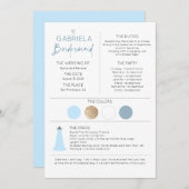 Bruidsmeisje voorstel & informatie Dusty Blue (Voorkant / Achterkant)