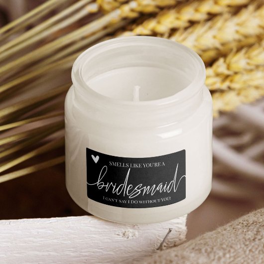 Bruidsmeisje voorstel kaars label Sticker