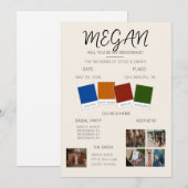 Bruidsmeisje Voorstel Kaart (Voorkant / Achterkant)