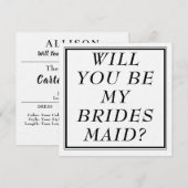 Bruidsmeisje voorstel Kaarten- Verloving bruidsfee Feestdagenkaart (Voorkant / Achterkant)