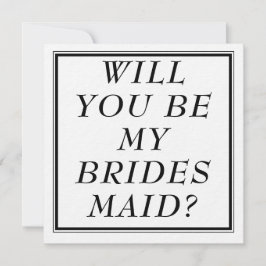 Bruidsmeisje voorstel Kaarten- Verloving bruidsfee Feestdagenkaart