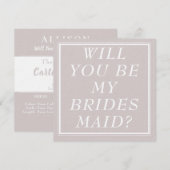 Bruidsmeisje voorstel Kaarten- Verloving bruidsfee Feestdagenkaart (Voorkant / Achterkant)