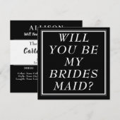 Bruidsmeisje voorstel Kaarten- Verloving bruidsfee Feestdagenkaart (Voorkant / Achterkant)