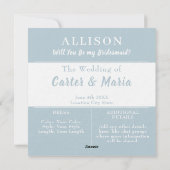 Bruidsmeisje voorstel Kaarten- Verloving bruidsfee Feestdagenkaart (Achterkant)