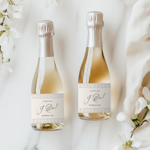 Bruidsmeisje Voorstel Kant Frame Sparkling Wijnetiket