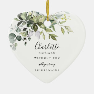 Bruidsmeisje Voorstel Keramiek Aandenken Ornament