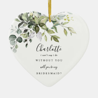 Bruidsmeisje Voorstel Keramiek Aandenken Ornament