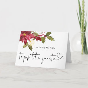 Bruidsmeisje voorstel Kerstmis Winter Wedding Kaart