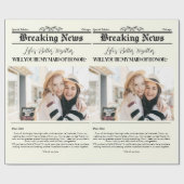 Bruidsmeisje voorstel krant boeket foto cadeaupapier (Vlak)