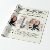 Bruidsmeisje voorstel krant boeket foto cadeaupapier (Uitgerold)