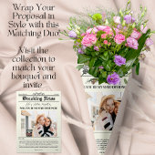 Bruidsmeisje voorstel krant Hoesje 1 foto Kaart