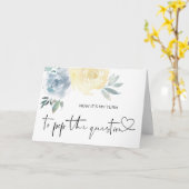 Bruidsmeisje voorstel Maid of Honor vraagt Kaart (Gele Bloem)