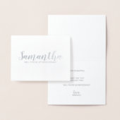 bruidsmeisje voorstel | Modern Script Silver Folie Kaarten (Display)
