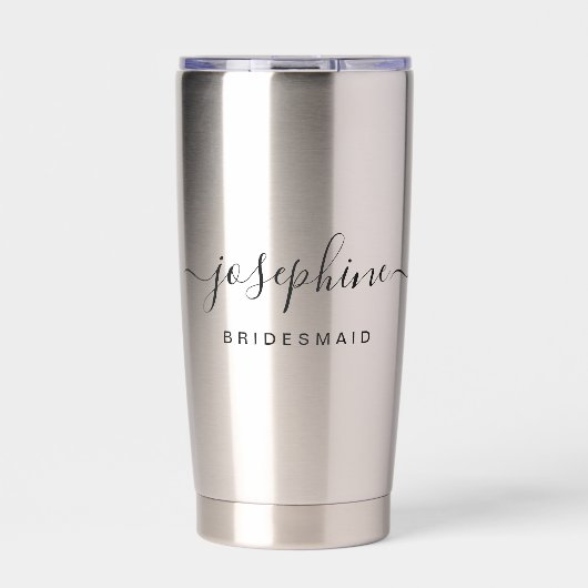 Bruidsmeisje voorstel naam bruiloft gepersonalisee geïsoleerde drinkbeker (Voorkant)