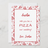 Bruidsmeisje voorstel pizza dat is een meer Italia Kaart (Voorkant)