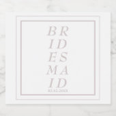 Bruidsmeisje Voorstel Trouwfeest Favoren - Likeurfles Etiket (Enkel label)