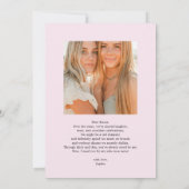 Bruidsmeisje voorstel vet speelse foto roze kaart (Achterkant)