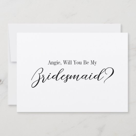 Bruidsmeisje Voorstel voor schoonzus met gedicht Kaart (Voorkant)