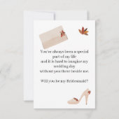 bruidsmeisje voorstel Waterverf jurk Kaart (Achterkant)