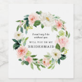 Bruidsmeisje voorstel Wijnlabel - Stella Collectie Wijn Etiket (Enkel label)