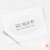 Bruidsmeisje Voorstel Zwart-wit Custom Sticker (Envelop)