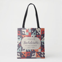 Bruidsmeisje vrijgezellenfeest aangepast retro lev tote bag