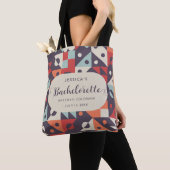Bruidsmeisje vrijgezellenfeest aangepast retro lev tote bag (Dichtbij)