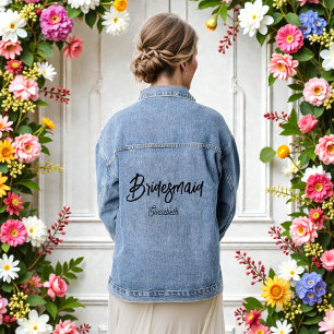 bruidsmeisje Vrijgezellenfeest bruiloft denim jas Denim Jacket