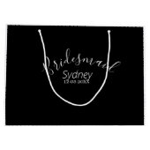 Bruidsmeisje vrijgezellenfeest naam modern groot cadeauzakje (Achterkant)