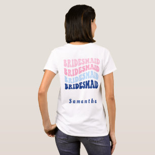 Bruidsmeisje vrijgezellenfeest strand achterkant o t-shirt
