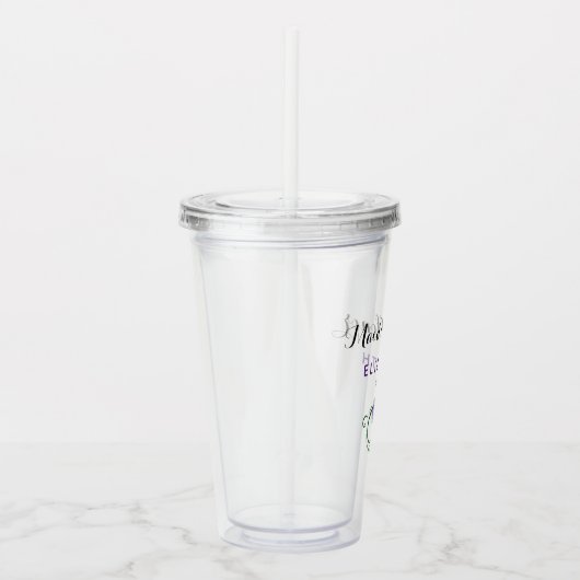 Bruidsmeisje vrijgezellenfeest trouw paars acryl drinkbeker (Rechts)