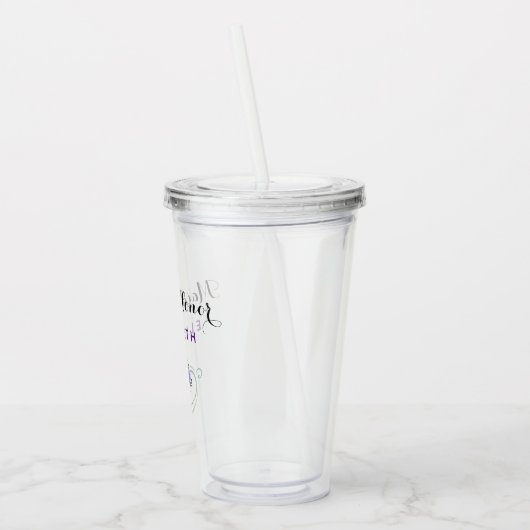 Bruidsmeisje vrijgezellenfeest trouw paars acryl drinkbeker (Links)