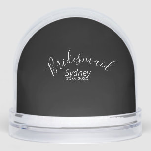 Bruidsmeisje vrijgezellenfeest voeg naam modern to sneeuwbol