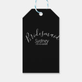 Bruidsmeisje vrijgezellenfeest voeg naam toe moder cadeaulabel (Achterkant)