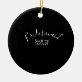 Bruidsmeisje vrijgezellenfeest voeg naam toe moder keramisch ornament