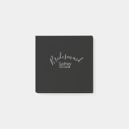 Bruidsmeisje vrijgezellenfeest voeg naam toe moder post-it® notes