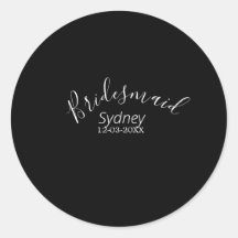 Bruidsmeisje vrijgezellenfeest voeg naam toe moder