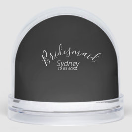 Bruidsmeisje vrijgezellenfeest voeg naam toe moder sneeuwbol