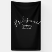 Bruidsmeisje vrijgezellenfeest voeg naam toe moder spandoek (Verticaal)