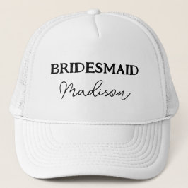 Bruidsmeisje vrijgezellenfeest Zwart en Wit Trucker Pet