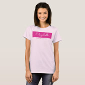 Bruidsmeisje Vrouwen Modern Bord Roze Bachelorette T-shirt (Voorkant volledig)