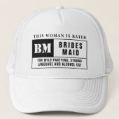 Bruidsmeisje waardering vrijgezellenfeest trucker pet (Voorkant)