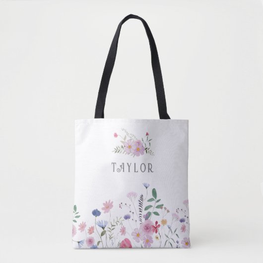 bruidsmeisje wilde bloemen tote bag (Voorkant)